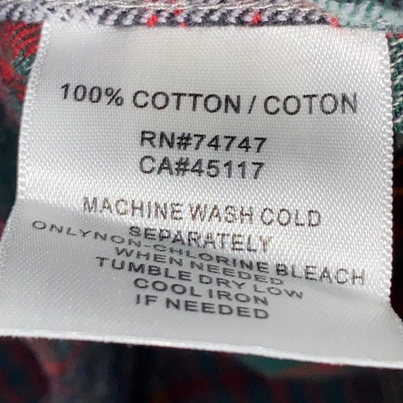 REDHEAD MENS XLT(TALL) 100% COTTON FLANNEL SHIRT GREEN GRAY RED PLAID CLEAN - Picture 7 of 10